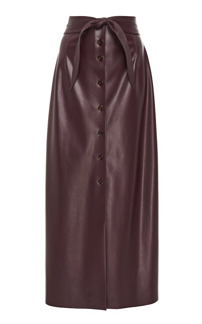 Arfen High-Waist Button-Front Skirt