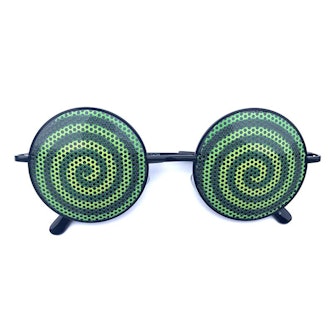 Hypnotic Swirl Round Sunglasses