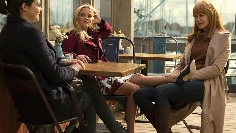 Nicole Kidman as Celeste Wright, Reese Witherspoon and Shailene Woodley in 'Big Little Lies'