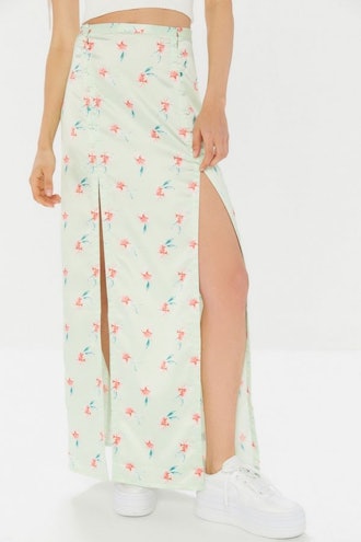 Alexia Floral Front-Slit Maxi Skirt