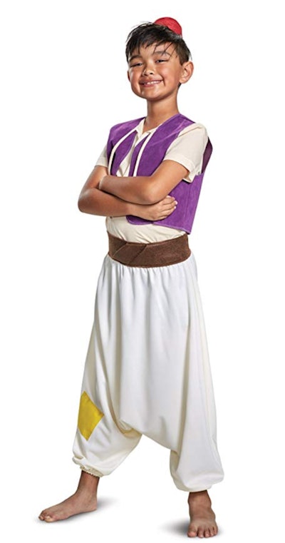 Party City Aladdin Jasmine Whole New World Costume for Children Size Small Features A Peacock Jumpsuit with A Cape