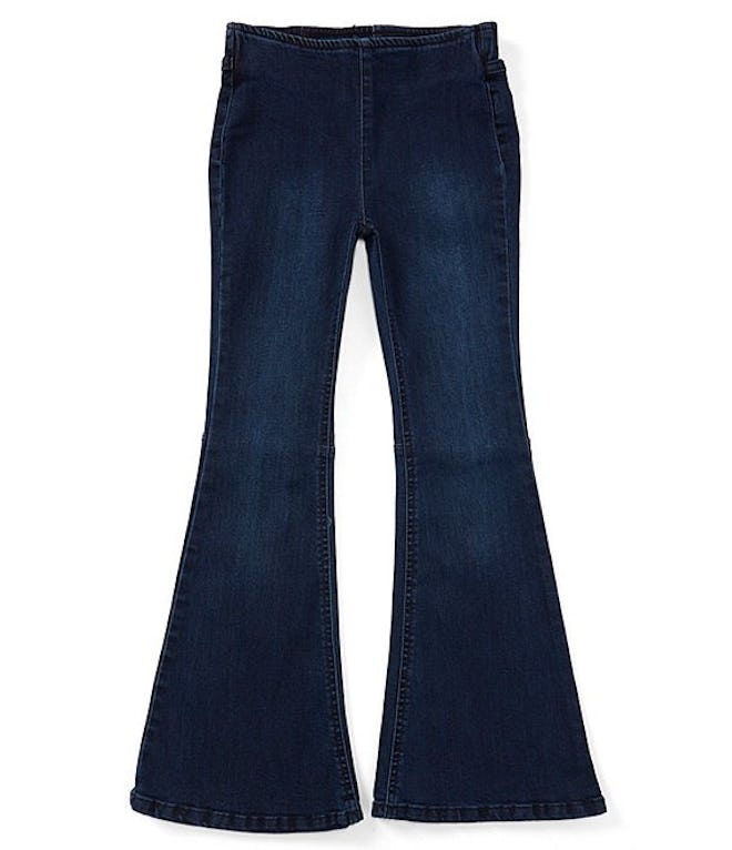 Low Rise Thick Stitch Bell Flare Jeans