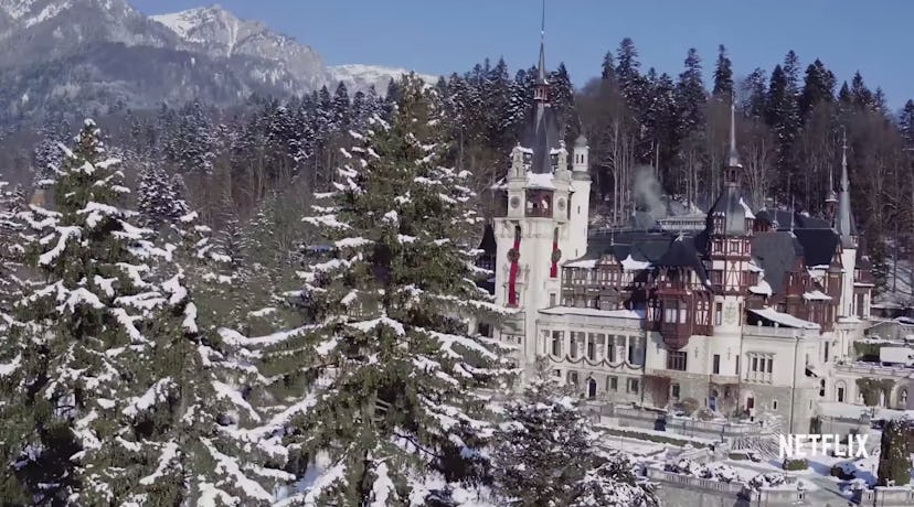The Aldovian royal castle, as seen in Netflix's 'A Christmas Prince.' Photo Courtesy of Netflix.