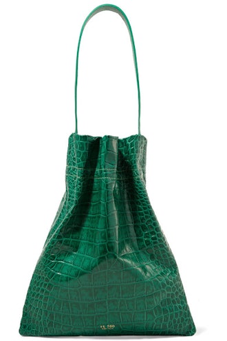 Fazzoletto Croc-Effect Leather Shoulder Bag