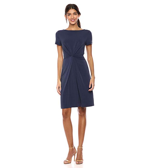Lark & Ro Crepe Center Twist Dress