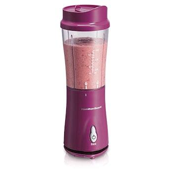 Hamilton Beach Personal Smoothie Blender With Travel Cup And Lid (14-Ounce)