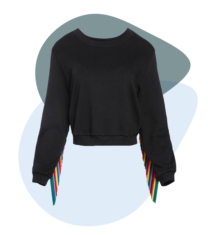 Calvin Rainbow Fringe Sweatshirt