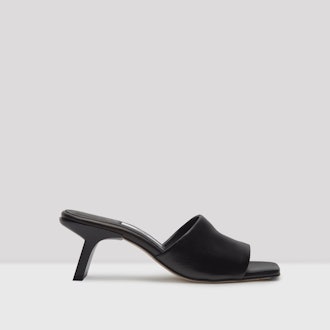 Gabriella Black Leather Sandals