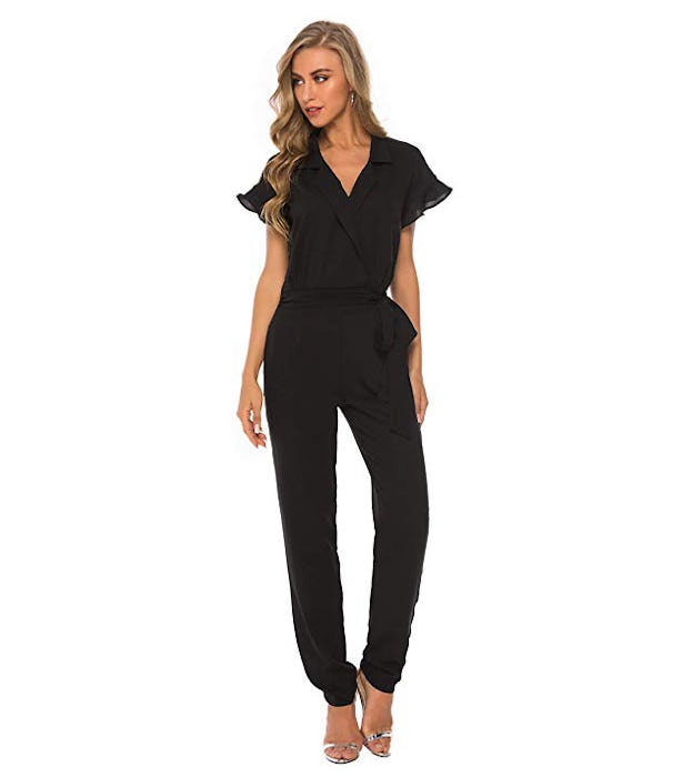 Plumberry Ruffle Trim Jumpsuit