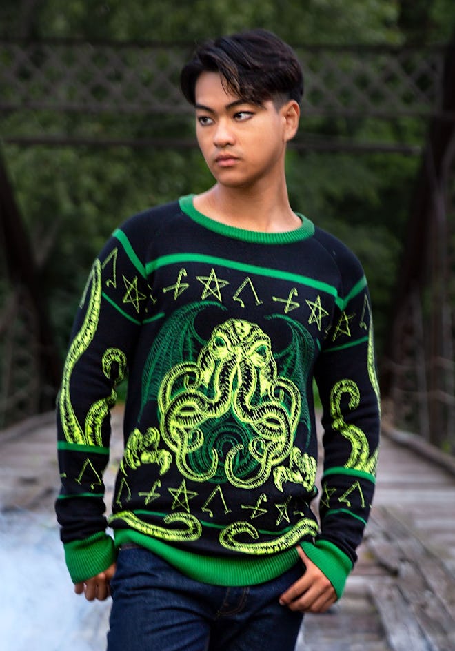 Rage of Cthulhu Halloween Sweater for Adults