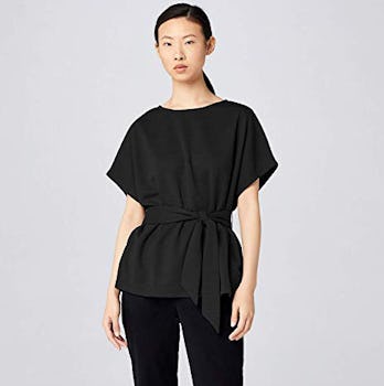 Meraki Jersey Tie Front Top