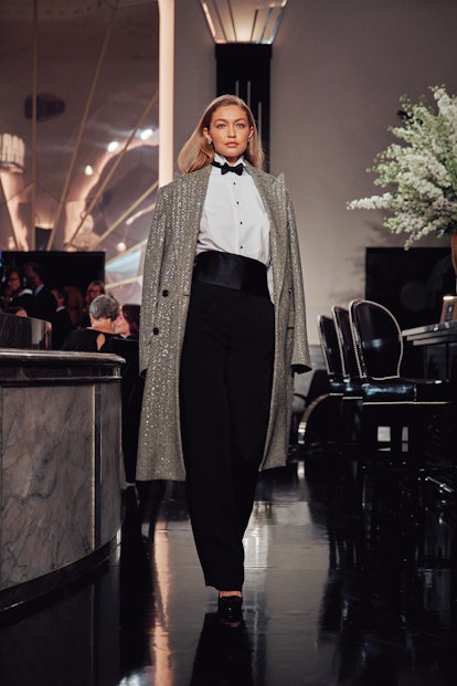 Gigi Hadid in New York City carrying her Polo Ralph Lauren