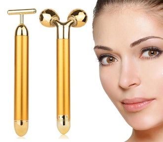 AMULISS Gold Vibrating Facial Rolling Bar (2-Pack)