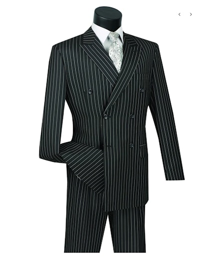 Men's Double Breasted Pinstripe Suit
