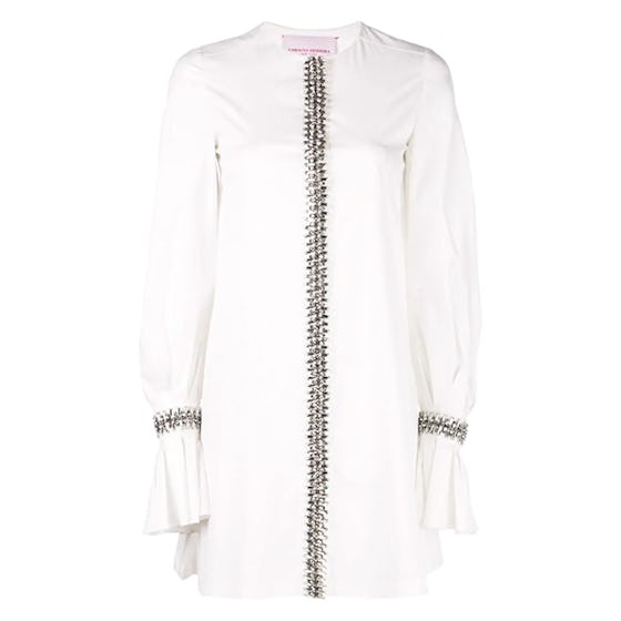 Crystal Embellished Shirt Dress