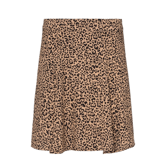 Flounce Leopard Print Mini Skirt