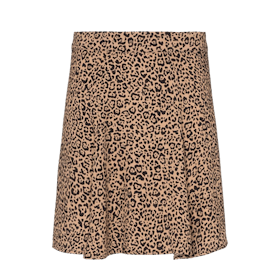 Flounce Leopard Print Mini Skirt