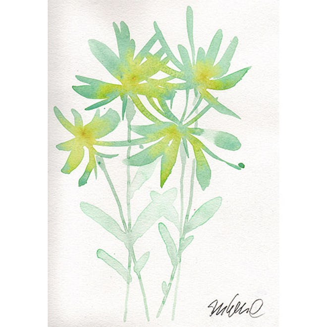 Mint Botanical Watercolor Painting