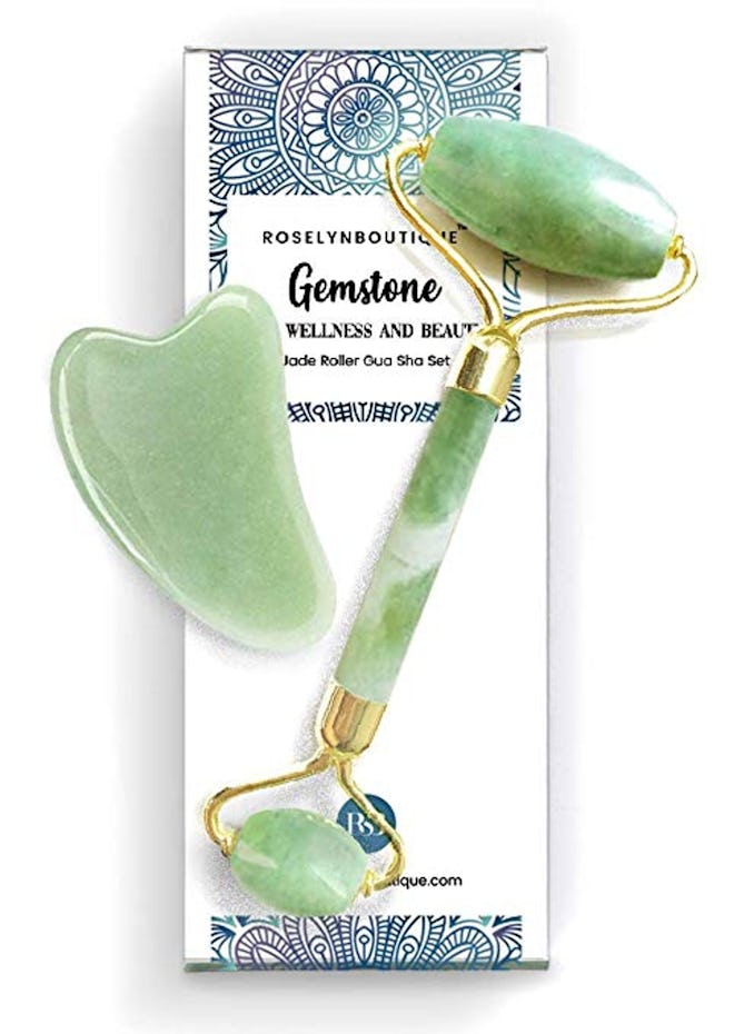 Roselyn Boutique Jade Roller & Gua Sha Set