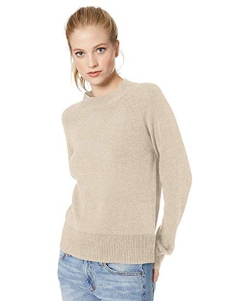 Daily Ritual 100% Cotton Mock-Neck Sweater