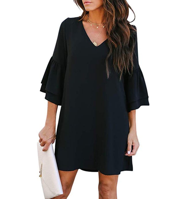 BELONGSCI Bell Sleeve Shift Dress