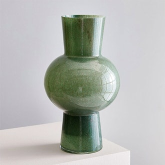 Jade Colored Glass Vase