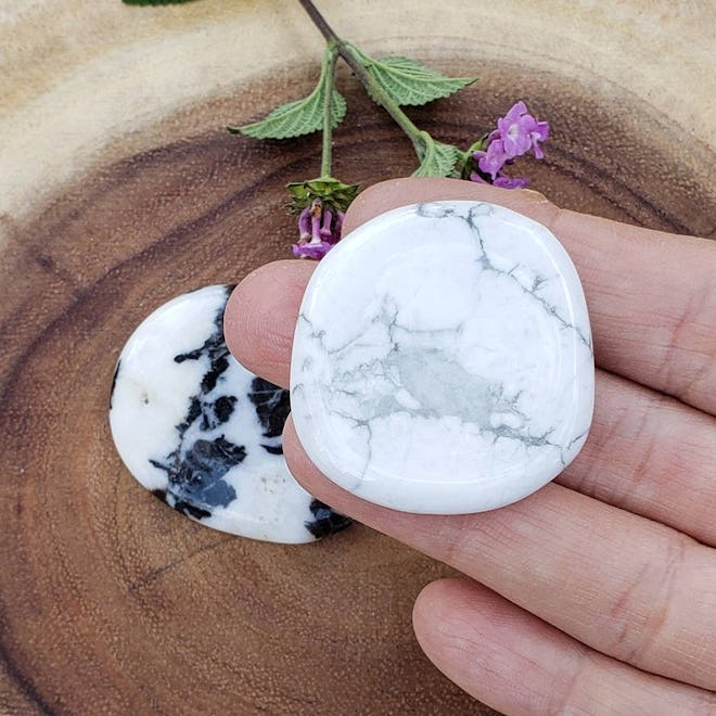 White Howlite Worry Stone