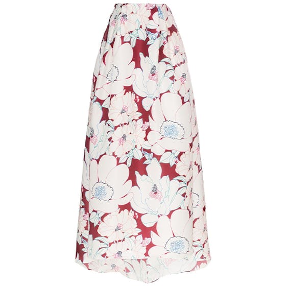 Floral Print Gown Skirt