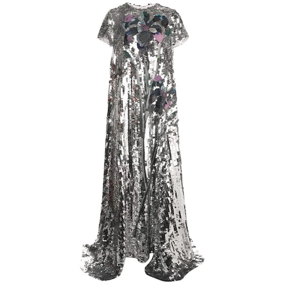 Sequin Mettalic-Effect Gown