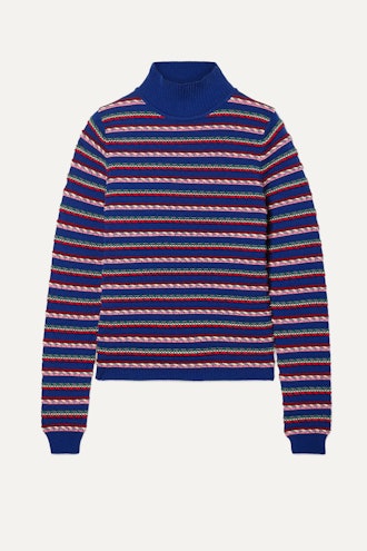 Striped Wool Turtleneck