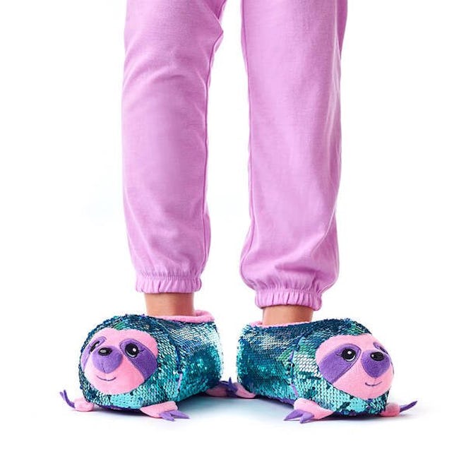Sloth Sequin Slippers
