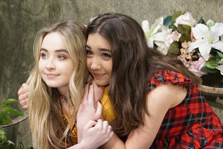 Best friends Rowan Blanchard and Sabrina Carpenter on the set of 'Girl Meets World.'