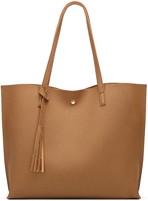 Dreubea Women's Soft Faux Leather Tote Shoulder Bag