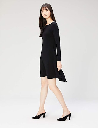 Amazon Brand - Daily Ritual Women's Long-Sleeve Bateau-Neck Dress