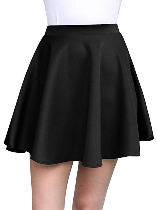 Made By Johnny Women's Basic Mini Skater Skirt