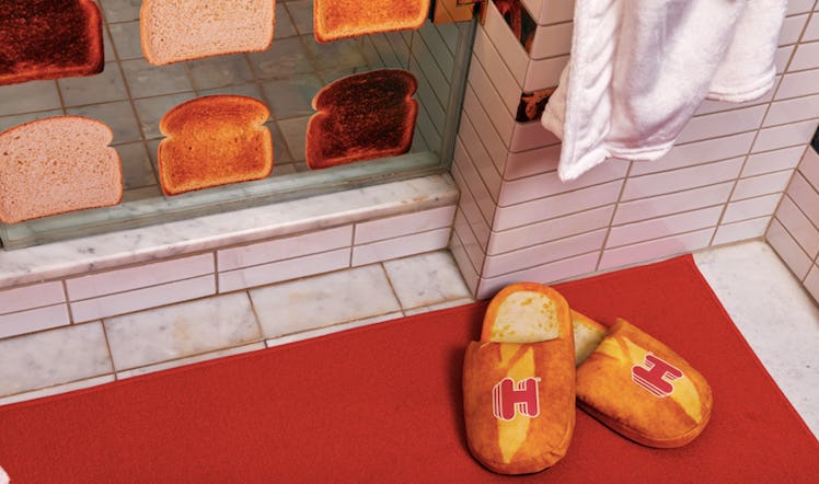 Hotels.com's Bread and Breakfast Hotel includes free bread slippers.