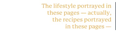 A text about the lifestyle and recipes portrayed in the books