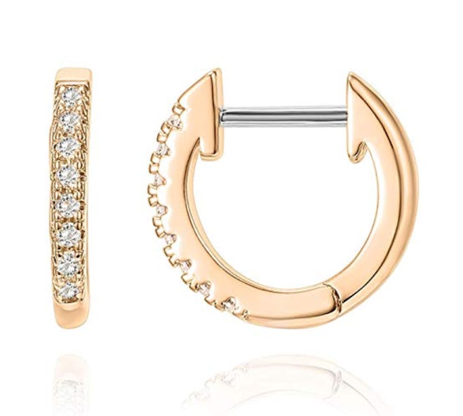 PAVOI 14K Gold Cubic Zirconia Cuff Earrings