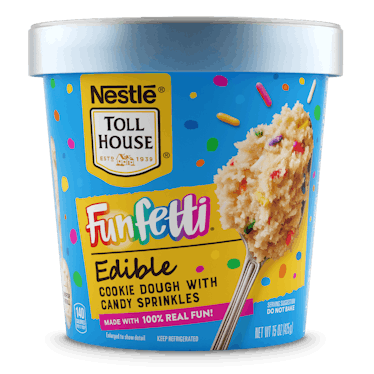 Nestlé Toll House's New Edible Cookie Dough Flavors include a birthday cake-inspired variety.