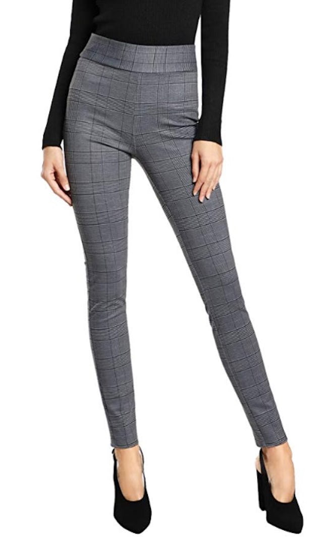 SweatyRocks Women's Casual Plaid Leggings