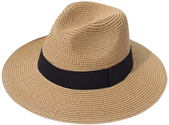 Lanzom Women Wide Brim Straw Hat