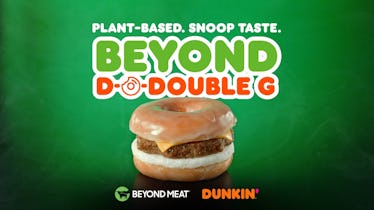 Dunkin' and Snoop Dogg's Beyond Breakfast Sausage Sandwich is a satisfying bite.