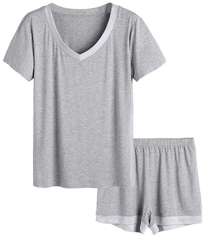 Latuza Women's V-Neck Sleepwear Pajama Set