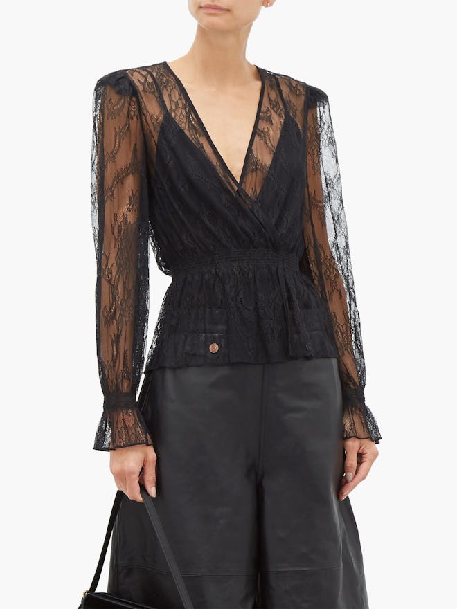 Tullulah Lace Wrap Blouse 