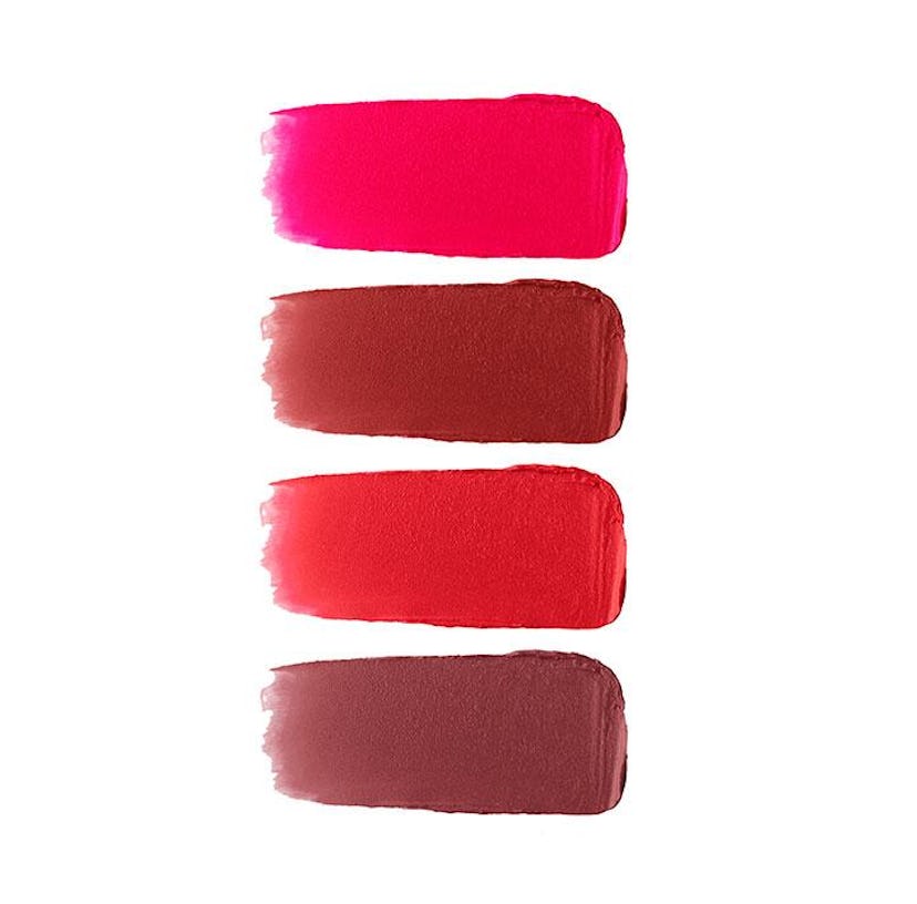 Westman Atelier's new Lip Suede shade swatches.