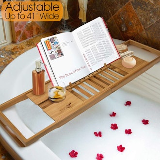 Nature Gear Wood Bamboo Luxury Bath Caddy