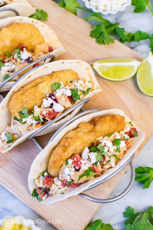 Crispy Sriracha Ranch Fish Tacos