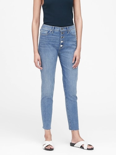High-Rise Skinny Button-Fly Jean in "Indigo"