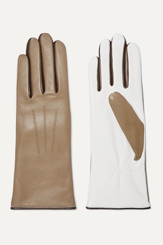 Bocker Color-Block Leather Gloves