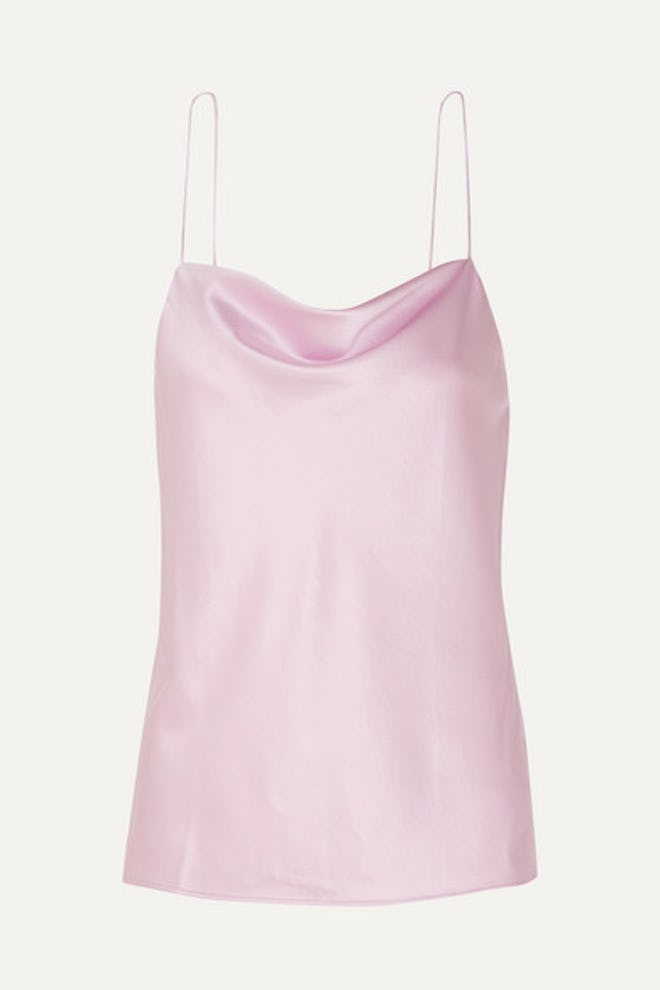 The Axel Draped Stretch-Silk Charmeuse Camisole